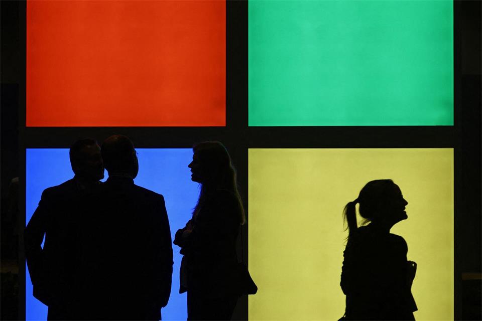 Rund 5.000 Besucherinnen und Besucher kamen zu dem Microsoft-Event.Oliver Berg/dpa