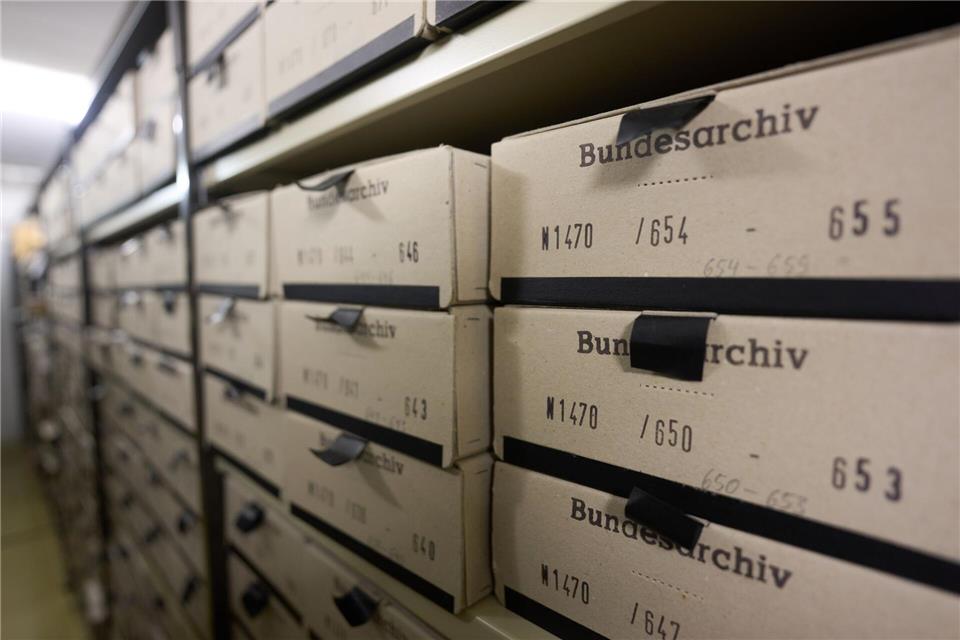Rund 80 Aktenkilometer lagern in Koblenz.Thomas Frey/dpa
