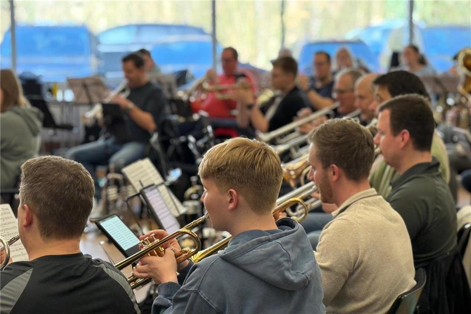 Rund 90 Musiker waren bei den Proben dabei.