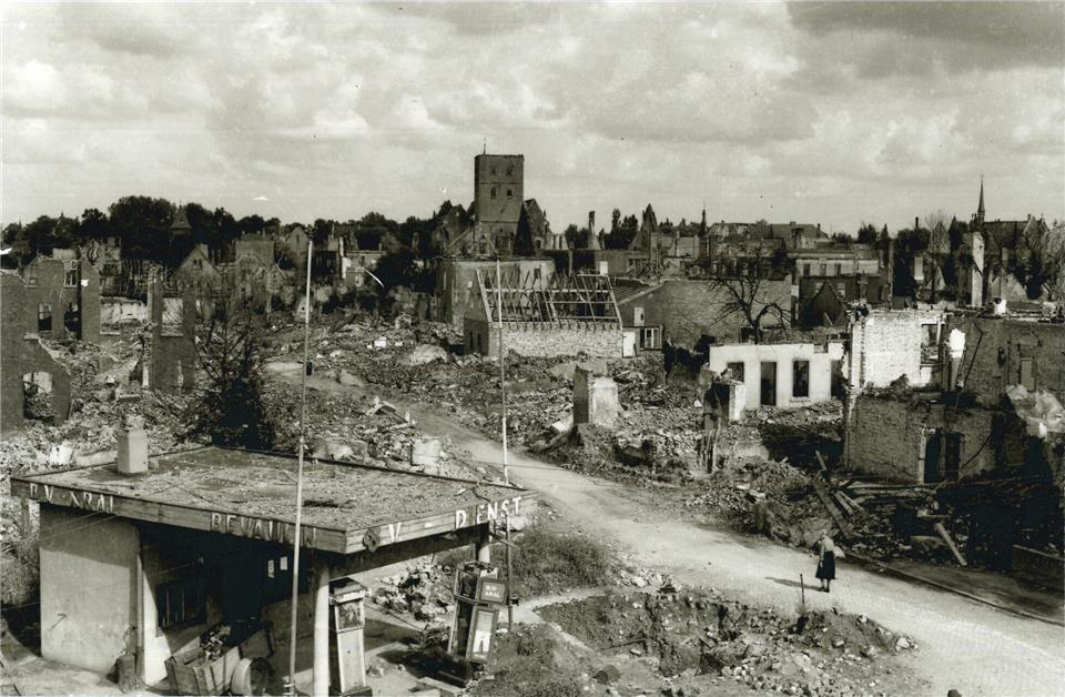 Rund 90 Prozent der Gebäude in der Borkener Innenstadt wurden bei den Bombenangriffen zwischen dem 21. und 23. März 1945 zerstört.