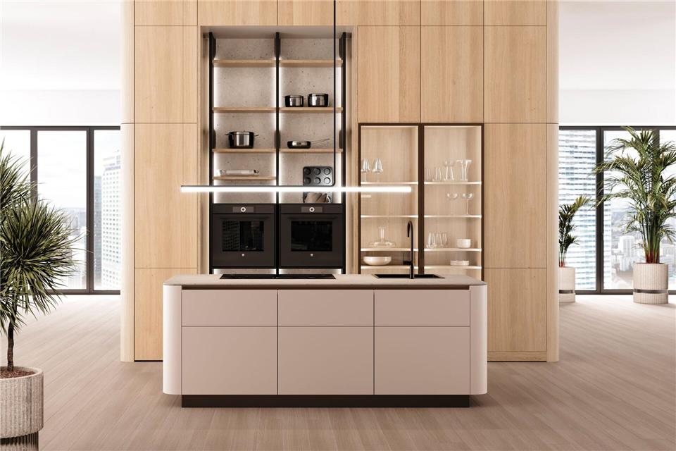 Runde Konturen sind einer der Küchenmöbeltrends 2026.Leicht Küchen/dpa-tmn