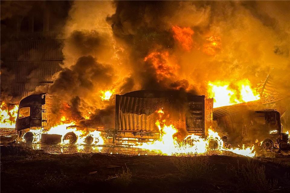 Russland verübt im Gebiet Odessa immer wieder Drohnenschläge gegen die Energieinfrastruktur. (Archiv)Uncredited/Ukrainian Emergency Service/AP/dpa