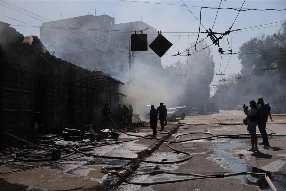 Russlands Angriffskrieg hat viele ukrainische Städte verheert. (Archivbild)Kateryna Klochko/AP/dpa