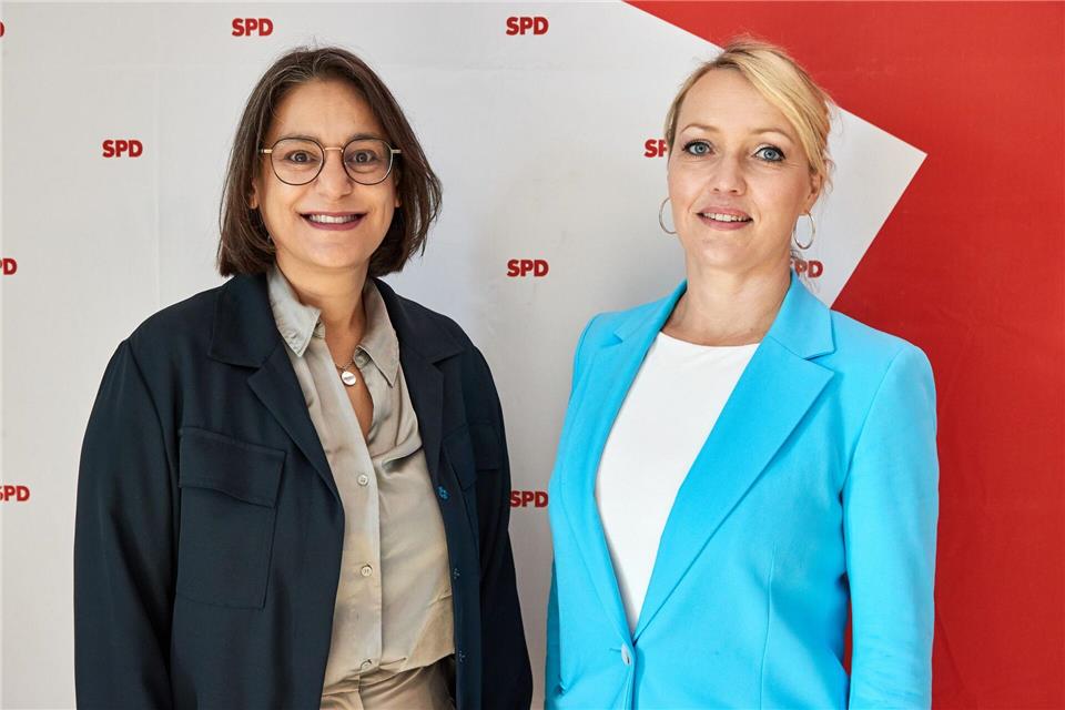 SPD-Fraktionschefin Serpil Midyatli (links) und DGB-Nord-Chefin Laura Pooth sind sich einig. (Archivbild)Georg Wendt/dpa