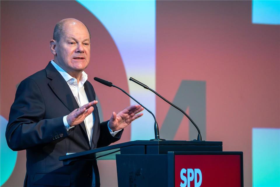 SPD-Kanzlerkandidat Olaf Scholz ist Spitzenkandidat der Brandenburger SPD für die Bundestagswahl.Soeren Stache/dpa