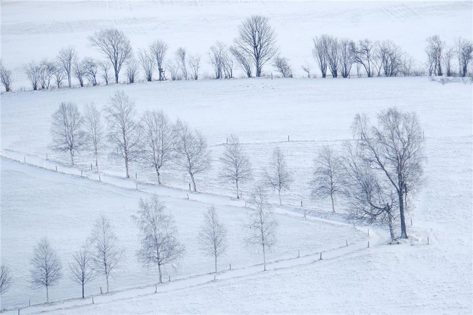 Sachsen präsentiert sich zum Ausklang der Weihnachtsferien vor allem im Bergland in weißem Kleid.Sebastian Willnow/dpa