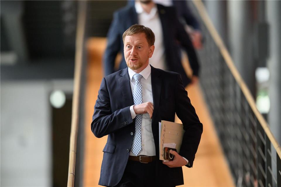 Sachsens Ministerpräsident Kretschmer: „Wir müssen jetzt etwas tun, um gegenüber Amerika, China, aber auch Russland unsere Stärke zu behalten.“ (Archivbild)Robert Michael/dpa