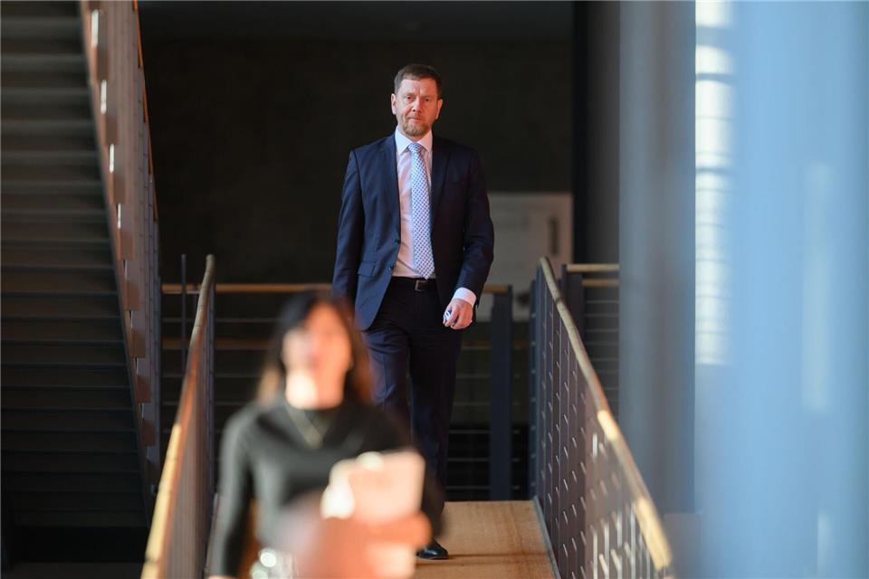 Sachsens Ministerpräsident Kretschmer über die Rentendebatte: „Es war ganz wichtig, dass wir diese Diskussion führen.“Robert Michael/dpa