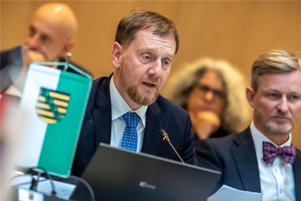 Sachsens Ministerpräsident Michael Kretschmer fordert mehr Tempo bei der Umsetzung von Reformen.Michael Kappeler/dpa