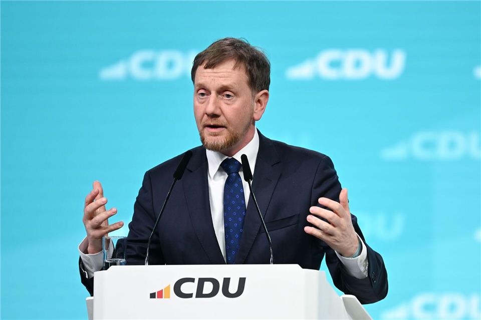 Sachsens Ministerpräsident fordert einen „Pakt für Deutschland“. Katharina Kausche/dpa