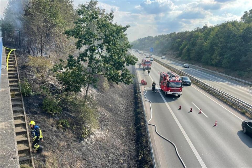 Sämtliche Löschzüge der Stadt Dorsten sind zu einem Waldbrand an der A 31 alarmiert worden. 