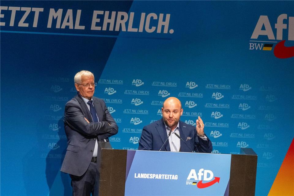 Sänze und Frohnmaier führen den Landesverband seit 2022.Stefan Puchner/dpa