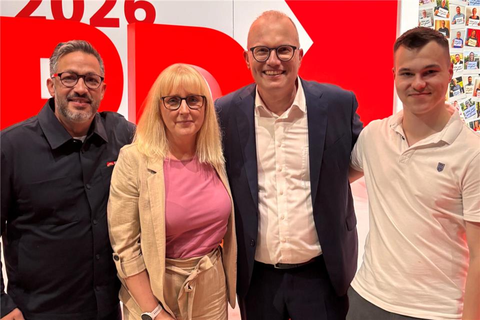 Sami Bouhari, Nina Andrieshen, Jochen Ott und Tizian Schulte (von links) wollen im kommenden Jahr in den Landtag einziehen. 