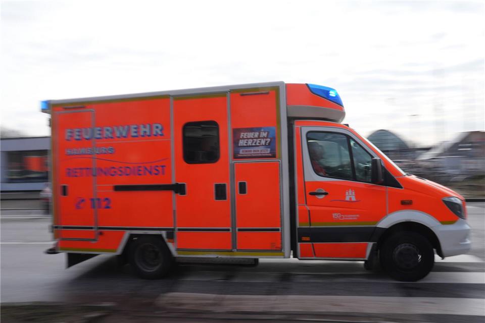 Sanitäter bringen die Frau mit lebensgefährlichen Verletzungen in eine Klinik. (Symbolbild)Marcus Brandt/dpa