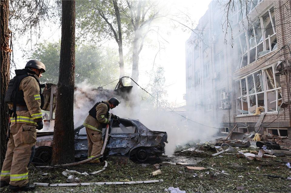 Saporischschja ist eine der am häufigsten von russischen Truppen attackierten Städte in der Ukraine. Kateryna Klochko/AP/dpa