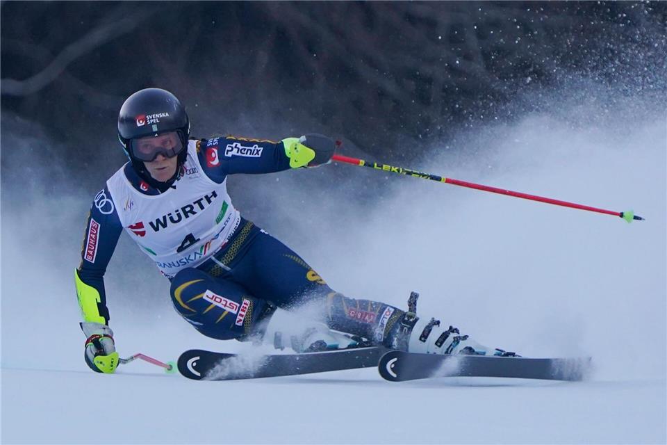 Sara Hector fährt in Kranjska Gora zum Sieg.Piermarco Tacca/AP/dpa
