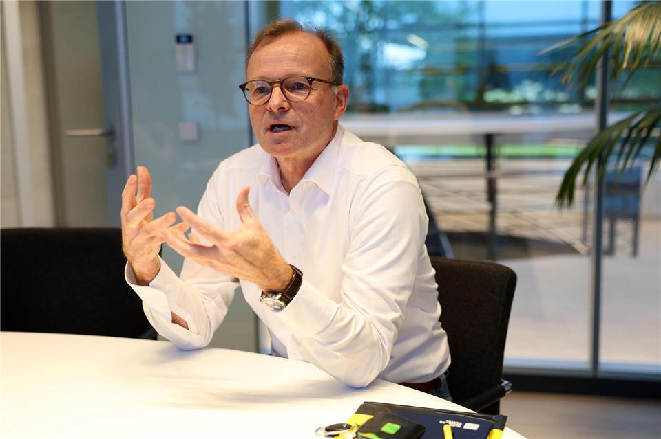 Sartorius gewinnt viele neue Arbeiter aus der eigenen Ausbildung, sagt Unternehmenschef Michael Grosse.Stefan Rampfel/dpa