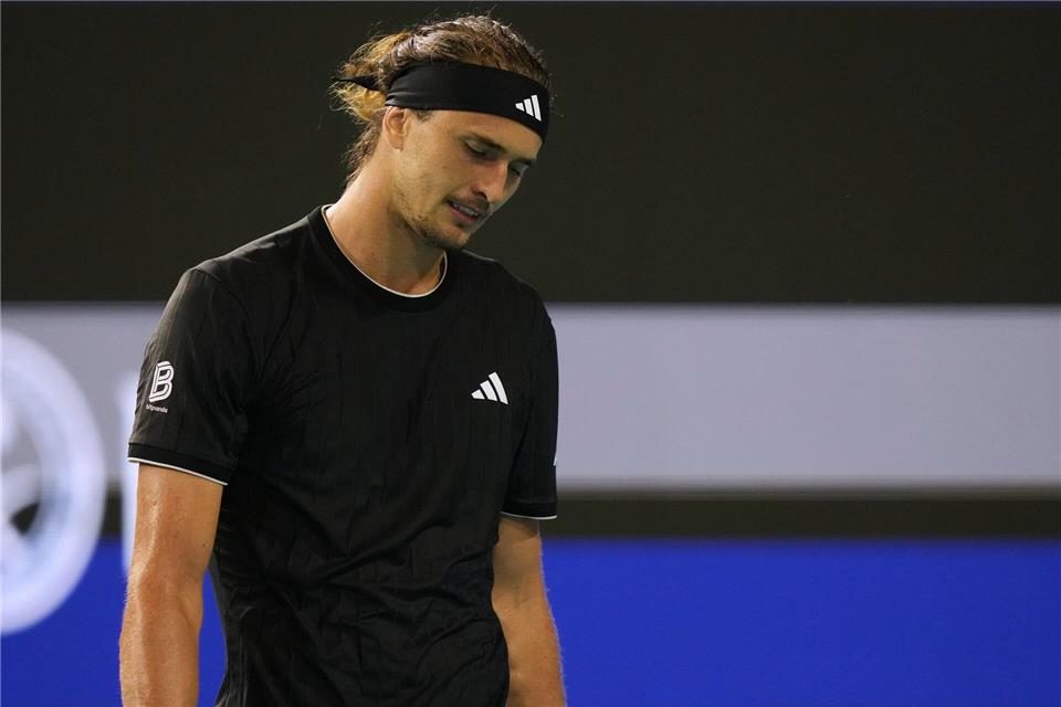 Scheiterte in Miami erneut an Jannik Sinner: Alexander Zverev hat die letzten sieben Duelle mit dem Italiener verloren.Marta Lavandier/AP/dpa