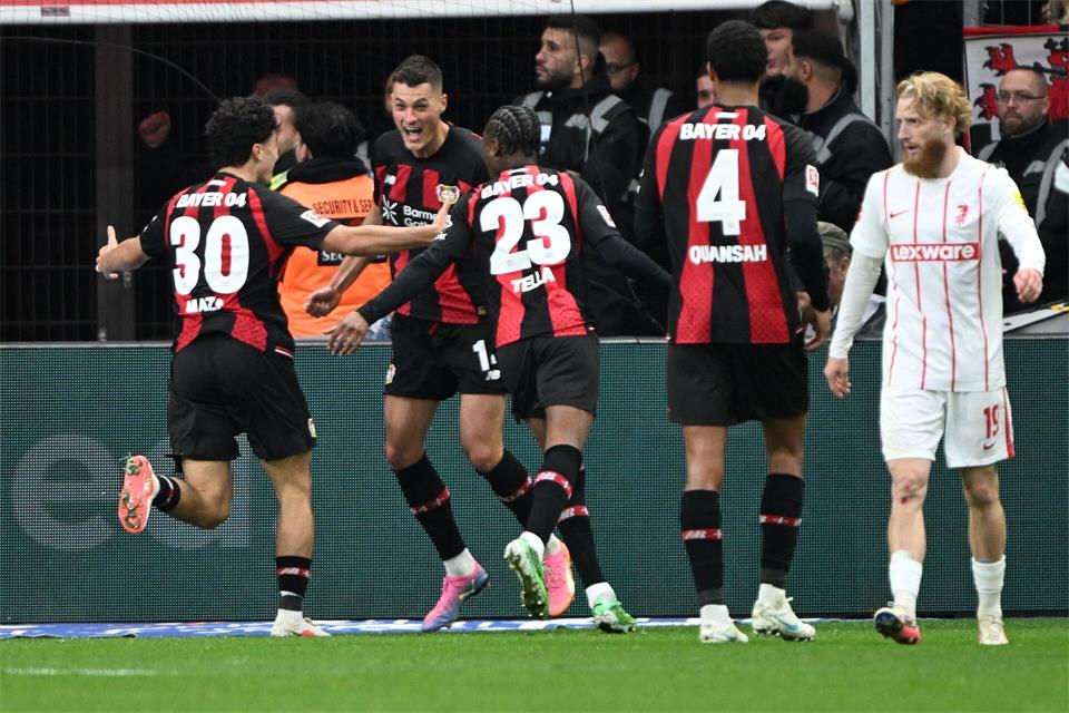 Schicks Rekordtor lässt Leverkusen zum 2:1 jubeln. Federico Gambarini/dpa