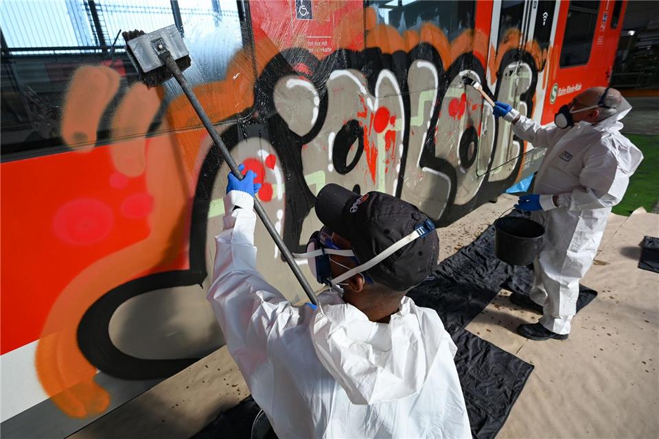 Schmierereien verursachen Millionen-Schäden bei der Bahn. (Archivbild)Arne Dedert/dpa