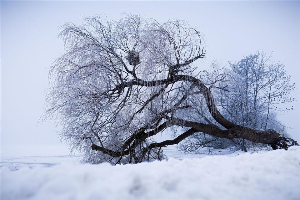 Schnee und Eis prägen die Landschaften in Niedersachsen. Moritz Frankenberg/dpa