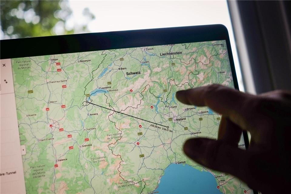 Schöne Strecke: In Google Maps lassen sich am Rechner nicht nur Luftliniendistanzen, sondern auch Flächen messen.Zacharie Scheurer/dpa-tmn