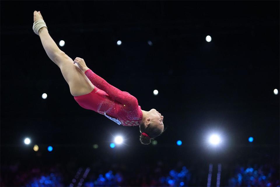 Schöner Flug, schwacher Sprung: Kaylia Nemour. Patrick Post/AP/dpa