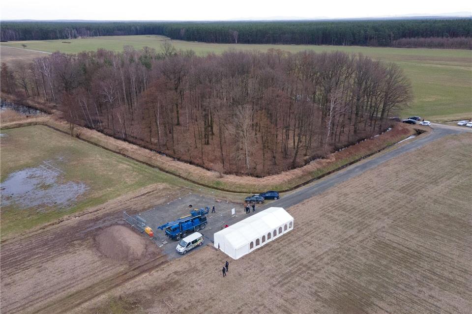 Schon 2022 erfolgten Probebohrungen für das Einstein-Teleskop in der Lausitz (Archivbild).Sebastian Kahnert/dpa-Zentralbild/dpa
