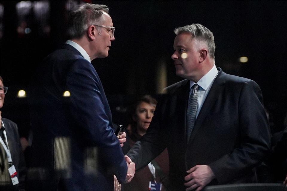 Schon am Wahlabend standen die Zeichen auf große Koalition. (Archivbild)Andreas Arnold/dpa