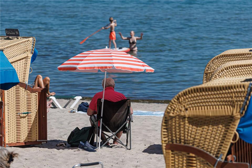 Schon zu Pfingsten war in Schleswig-Holstein bestes Strandkorb-Wetter. Markus Scholz/dpa