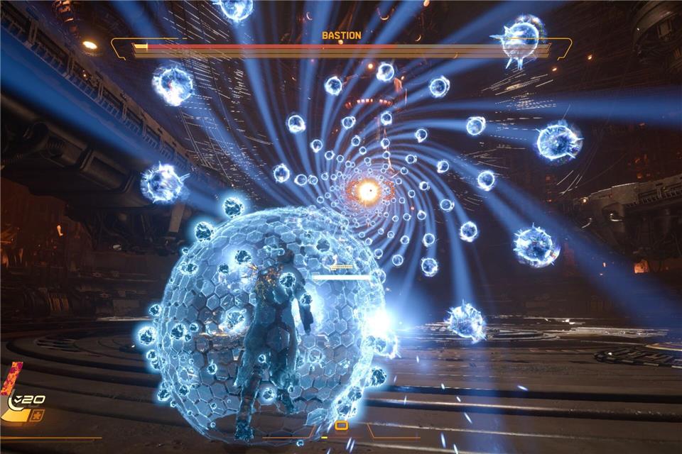 Schützende Energie-Bubble: Spielende können diese für einen Moment aufrufen, um Arjun eine Verschnaufpause zu gönnen und kurz zu überlegen, wie’s am besten weitergeht.Sony Interactive Entertainment/dpa-tmn