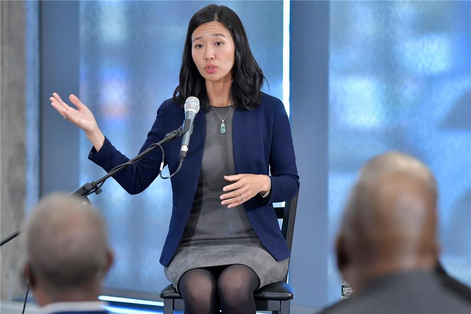 Schwärmt von der WM-Stimmung in der Stadt: Bostons Bürgermeisterin Michelle Wu. (Archivbild)Josh Reynolds/FR25426 AP/dpa