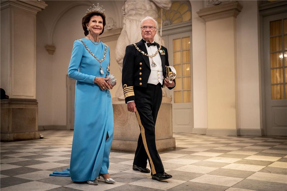 Schwedens König Carl XVI. Gustaf und die aus Heidelberg stammende Königin Silvia. (Archivbild)Mads Claus Rasmussen/Ritzau Scanpix/AP/dpa