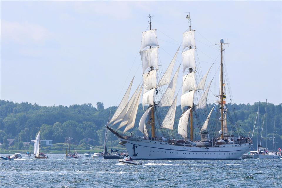 Segelschulschiff „Gorch Fock“ bei der Kieler Woche. (Archivbild)Bodo Marks/dpa