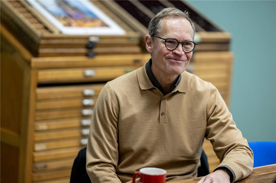 Sein früheres Wahlkreisbüro nennt Michael Müller inzwischen „Die Setzerei“. Fabian Sommer/dpa