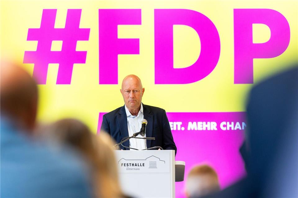 Seit 2015 ist Thomas Kemmerich FDP-Landesvorsitzender.Michael Reichel/dpa