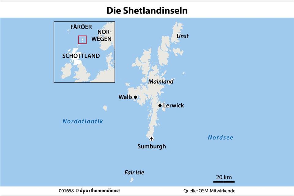 Bei den Spinnern: Die Shetlands als Mekka der Strick-Szene Seit Jahrhunderten wird auf Schottlands abgelegenem Archipel Wolle gesponnen und verstrickt. Aber zur Shetland Wool Week werden sie für Strickfans aus aller Welt zum Zentrum.dpa-Infografik/dpa-tmn
