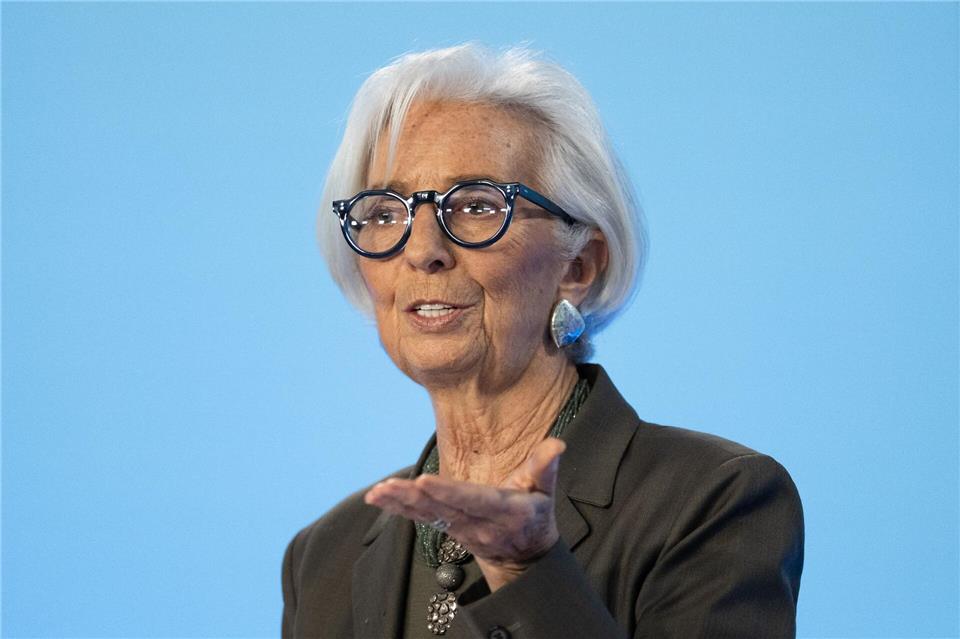 Seit dem 1. November 2019 führt die Französin Christine Lagarde die EZB. Ihre achtjährige Amtszeit endet regulär Ende Oktober 2027. (Archivbild)Florian Wiegand/dpa