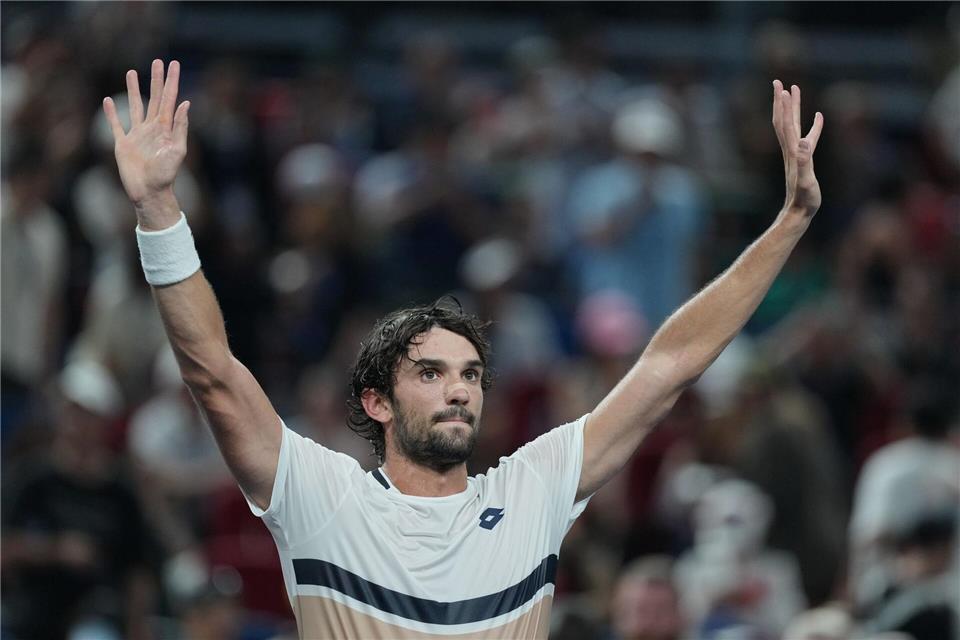 Sensation in Shanghai: Der Weltranglisten-204. Valentin Vacherot steht im Finale.Andy Wong/AP/dpa