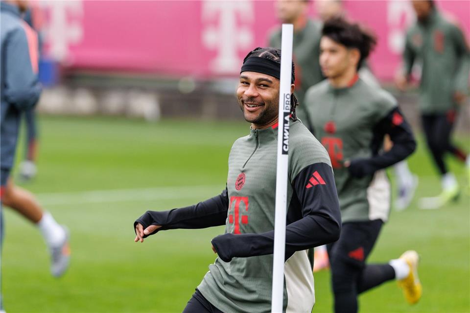 Serge Gnabry & Co. starten mit guter Laune auf eine ungewöhnliche Champions-League-Reise.Matthias Balk/dpa