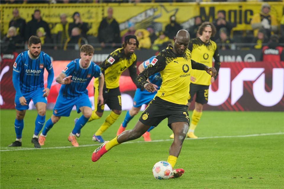 Serhou Guirassy verwandelte gegen Heidenheim nur einen von zwei Elfmetern.Bernd Thissen/dpa