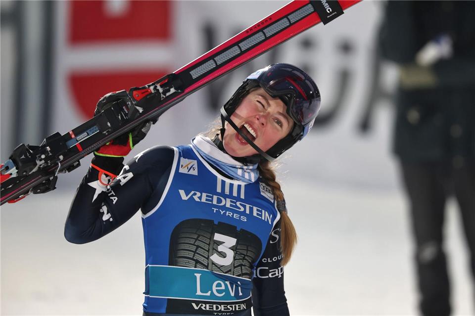 Seriensiegerin Mikaela Shiffrin fuhr in einer eigenen Liga.Marco Trovati/AP/dpa
