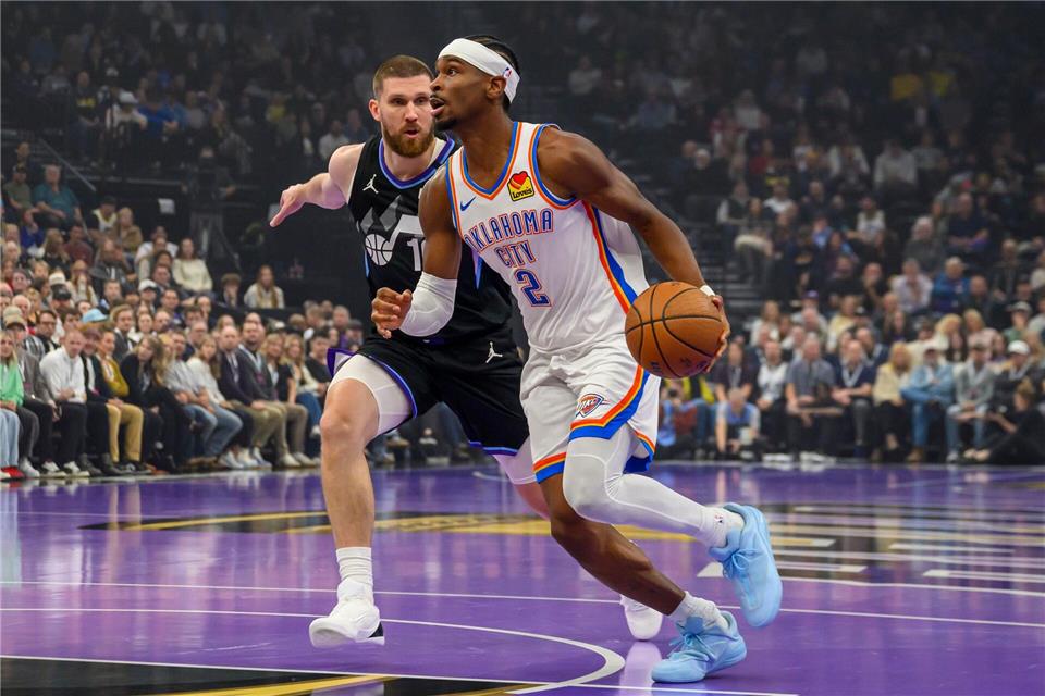 Shai Gilgeous-Alexander war mit 31 Punkten der beste Werfer bei OKC.Tyler Tate/AP/dpa