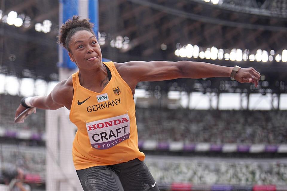 Diskuswerferinnen enttäuschen in Quali: „Dann verkackst du“ Shanice Craft konnte sich als einzige deutsche Diskuswerferin fürs Finale qualifizieren.Michael Kappeler/dpa