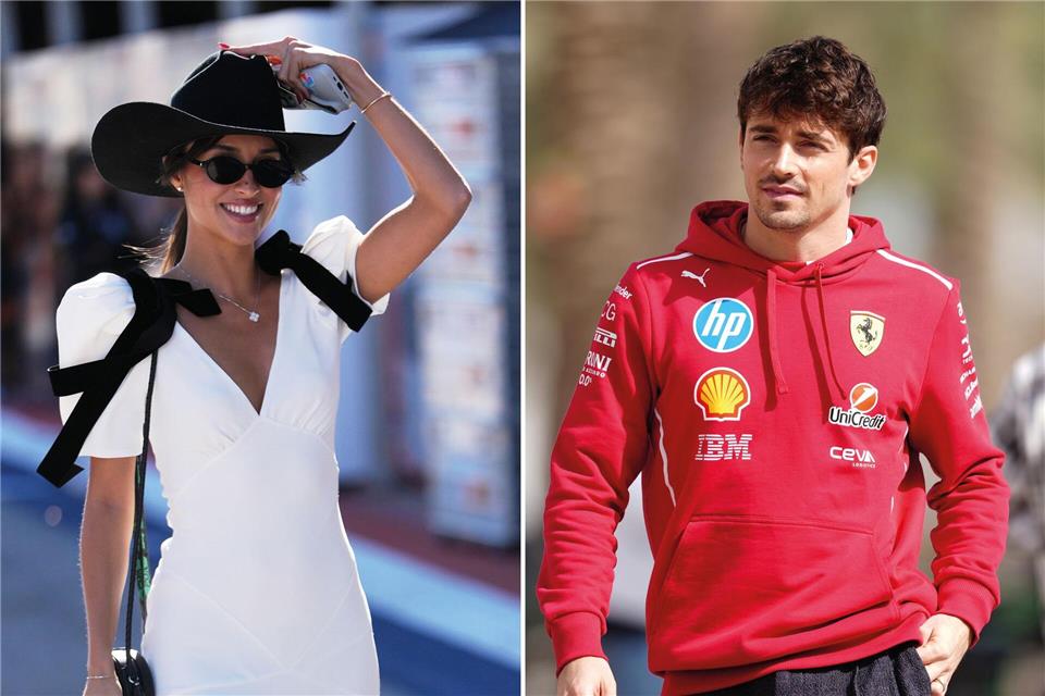 Sie sind nun verheiratet: Alexandra Saint Mleux und Charles Leclerc. (Archivbild)Nick Didlick/David Davies/AP/PA/dpa
