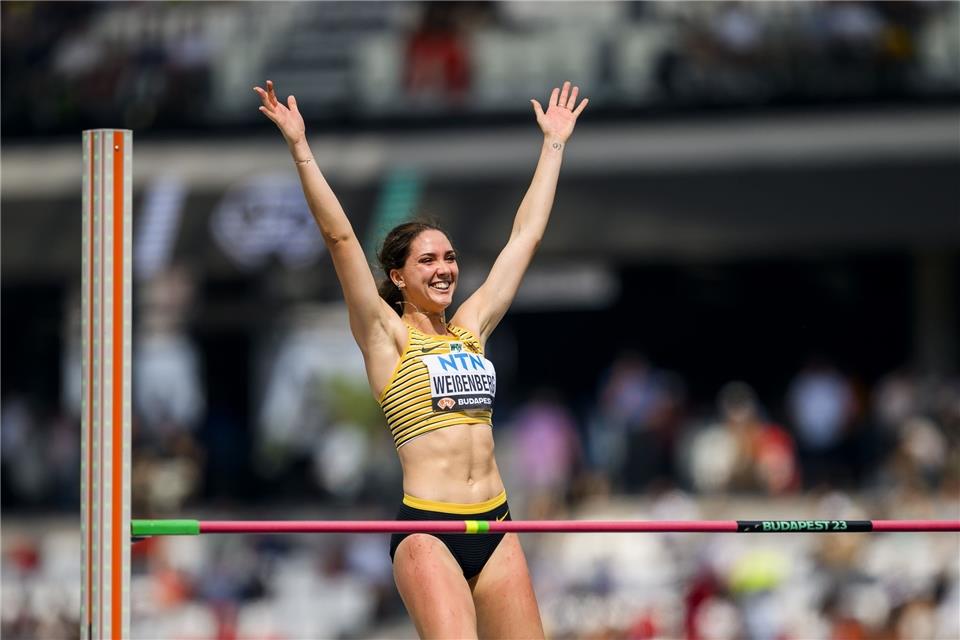 Siebenkämpferin Sophie Weissenberg aus Deutschland könnte Bronze gewinnen.