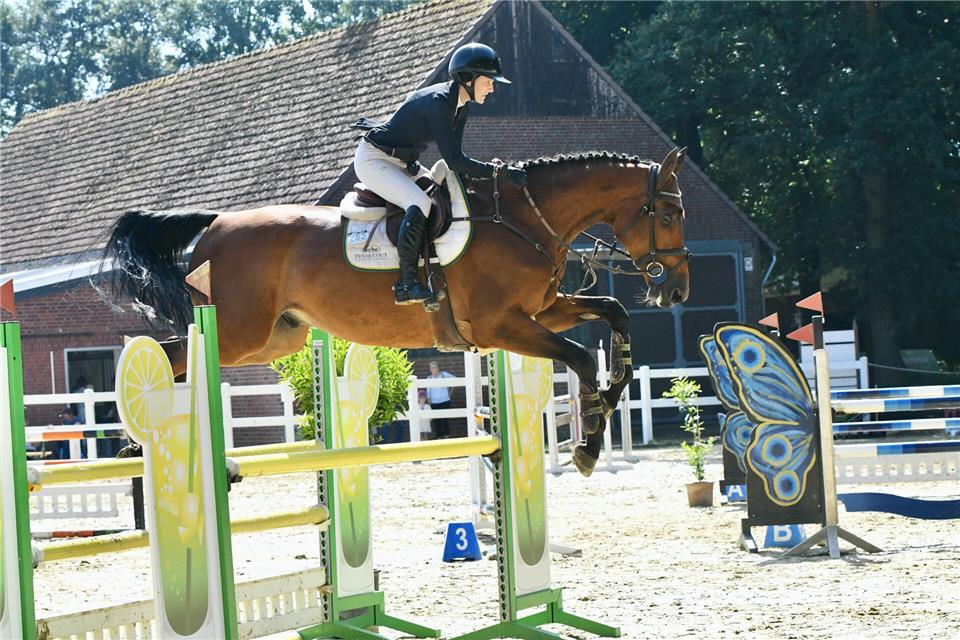 Sieg im M*-Springen: Larissa Dücker mit United Call (von Europameister United Touch).