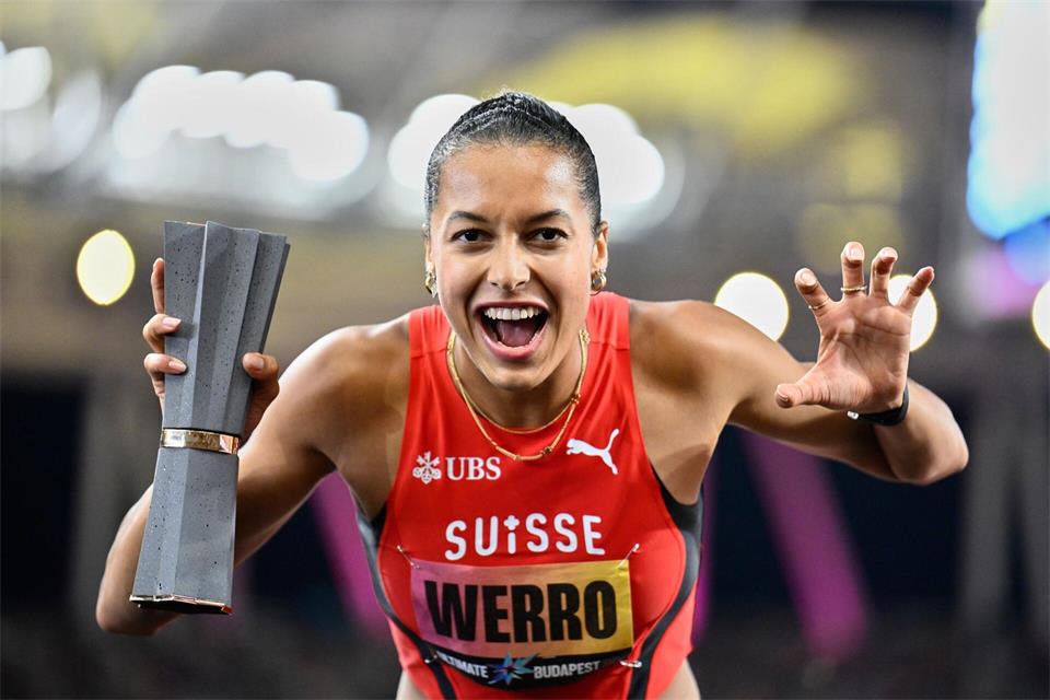 Siegerin über 800 Meter: Die Schweizerin Audrey Werro.Denes Erdos/AP/dpa