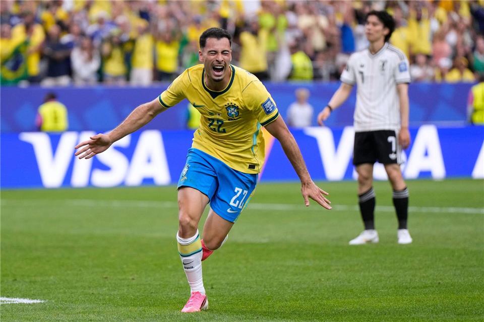 Siegtorschütze Martinelli feiert.Ashley Landis/AP/dpa