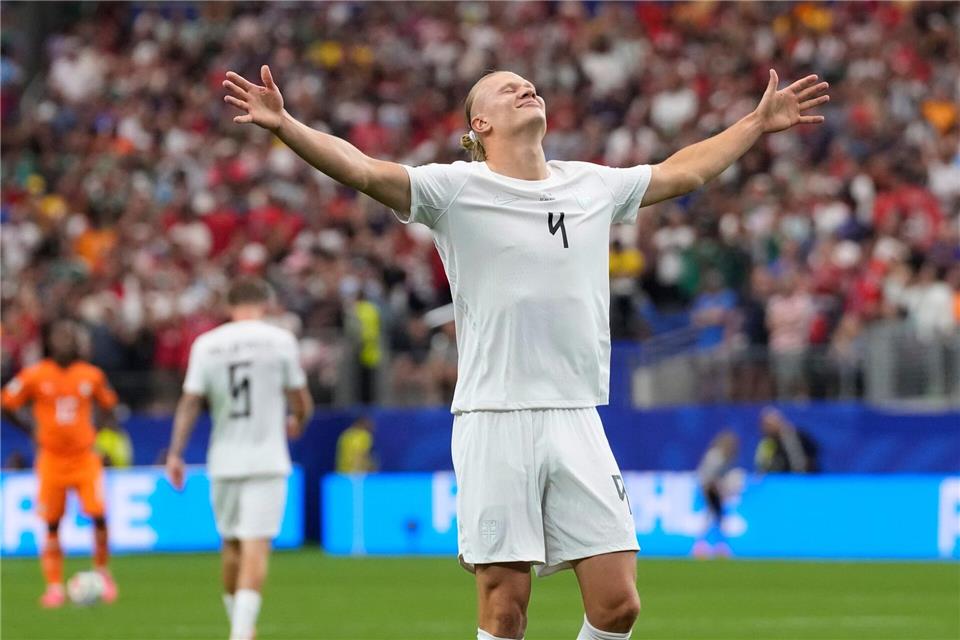 Siegtorschütze für Norwegen: Stürmerstar Erling Haaland.Tony Gutierrez/AP/dpa
